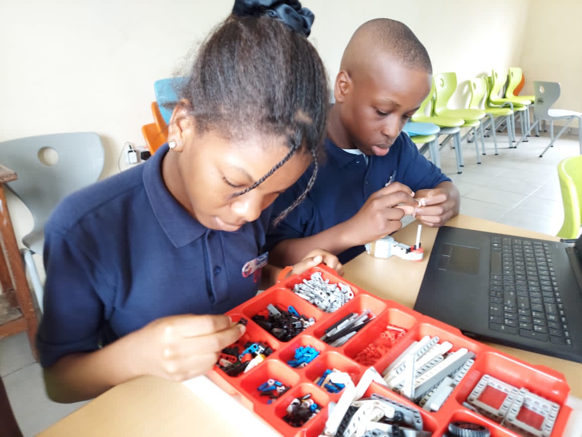 Student Demonstrating STEM Project